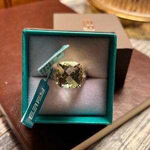 EFFY Prasiolite and diamond ring NWT size 7